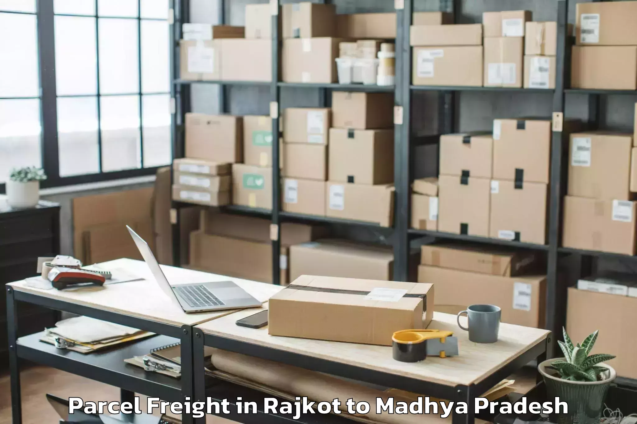 Book Rajkot to Iit Indore Parcel Freight